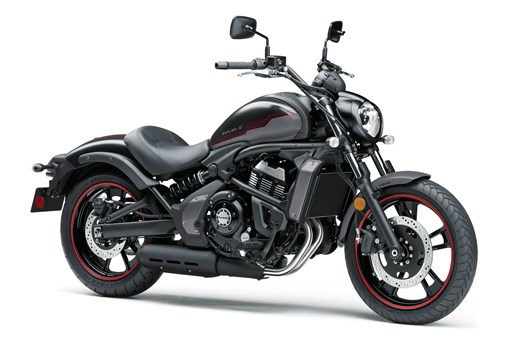 Three-quarter front angle of a motorcycle staged in a white studio background. opens in a new window