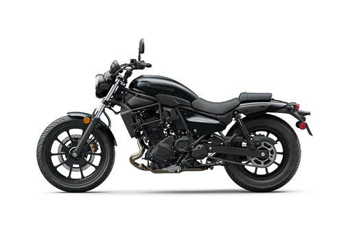 Profile angle of a motorcycle staged in a white studio background. opens in a new window