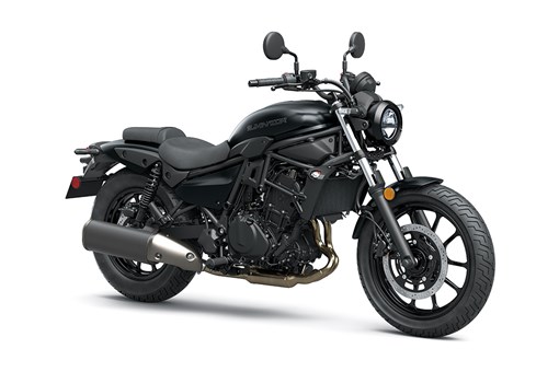 Three-quarter front angle of a motorcycle staged in a white studio background. opens in a new window