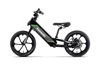 Side angle of an electric balance bike staged in a white studio background.