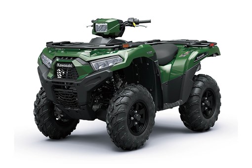 Front three-quarter view of a green ATV staged in a white studio background. opens in a new window