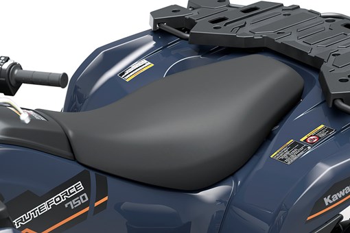 Close-up view of the rider seat of an ATV. opens in a new window