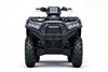 Front view of an ATV staged in a white studio background.