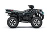 Right-side view of a black ATV staged in a white studio background.