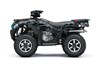 Left-side view of a black ATV staged in a white studio background.