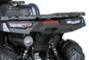 Rear detail view of an ATV staged in a white studio background. 