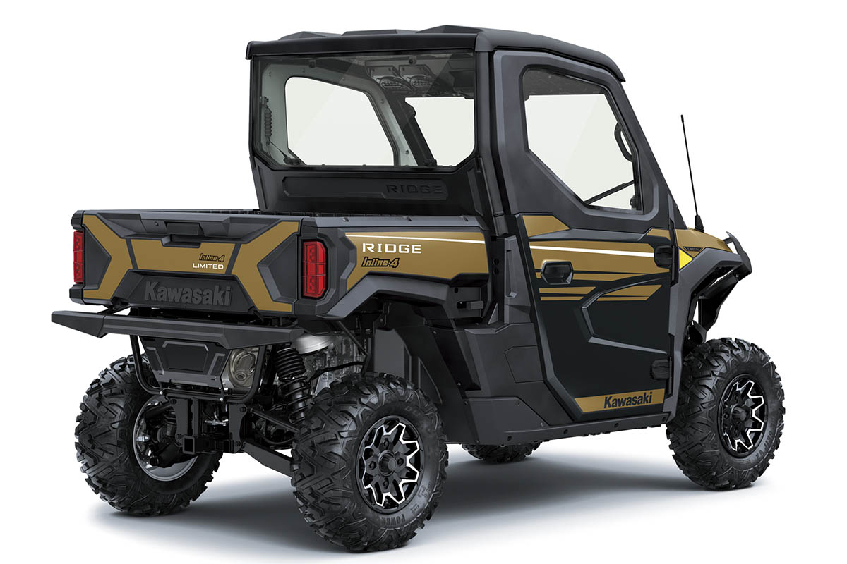 Three-quarter rear angle of a side x side staged in a white studio background.