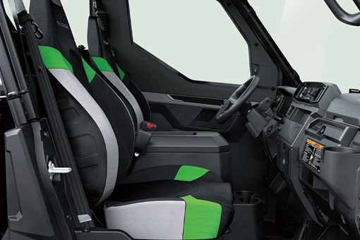 Profile angle of the seats in a side x side staged in a white studio background. opens in a new window