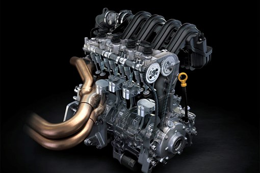 Graphic treatment showing internal mechanical details of a side x side engine. opens in a new window