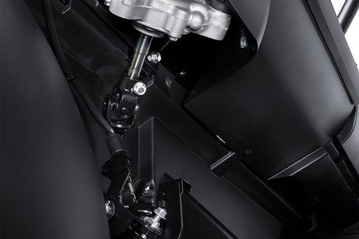 Detail view of a side x side's EPS actuator. opens in a new window