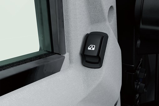 Detail view of interior power window control switch of a side x side. opens in a new window