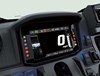 Closeup view of the instrument panel of a side x side showing drive mode.