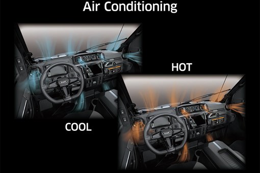 Graphic treatment showing the HVAC system of a side x side. opens in a new window