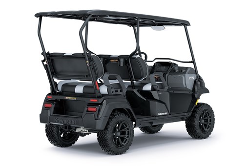 Three-quarter rear angle of a Neighborhood Activity Vehicle staged in a white studio background. opens in a new window