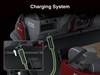 Graphic treatment showing the charging system of a Neighborhood Activity Vehicle.