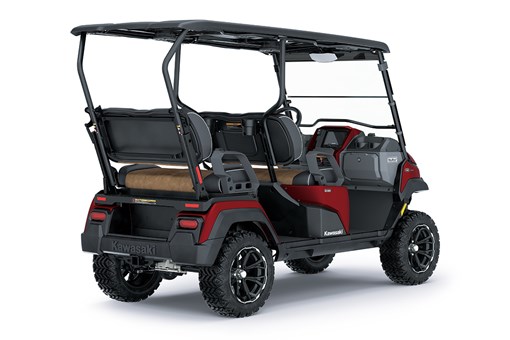 Three-quarter rear angle of a Neighborhood Activity Vehicle staged in a white studio background. opens in a new window