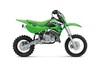 Profile angle of a motorcycle staged in a white studio background.