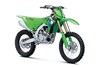 Three-quarter front angle of a motorcycle staged in a white studio background.