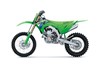 Side angle of a motorcycle staged in a white studio background.