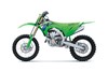 Side angle of a motorcycle staged in a white studio background.