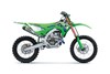 Profile angle of a motorcycle staged in a white studio background.