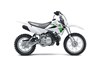 Profile angle of a silver motorcycle staged in a white studio background.
