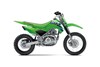 Profile angle of a motorcycle staged in a white studio background.