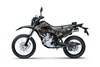 Profile angle of a brown motorcycle staged in a white studio background.