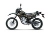 Profile angle of a brown motorcycle staged in a white studio background.