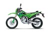 Side angle of a motorcycle staged in a white studio background.