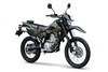 Three-quarter front angle of a brown motorcycle staged in a white studio background.