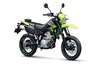 Three-quarter front angle of a motorcycle staged in a white studio background.