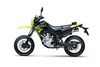 Side angle of a motorcycle staged in a white studio background.