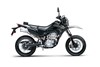 Profile angle of a black motorcycle staged in a white studio background.