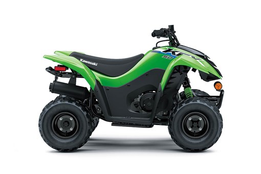 Profile angle of an ATV staged in a white studio background. opens in a new window