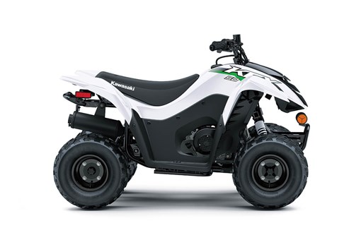 Side angle of a white ATV staged in a white studio background. opens in a new window