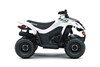 Side angle of a white ATV staged in a white studio background.