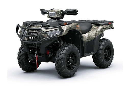 Three-quarter front angle of an ATV staged in a white studio background. opens in a new window