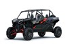 Three-quarter front angle of a black side x side staged in a white studio background.