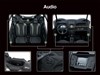 Graphic treatment showing the audio system of a side x side.