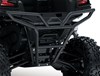 Close-up view of the rear bumper of a side x side staged in a white studio background.