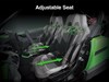 Graphic treatment of a side x side adjustable seats.