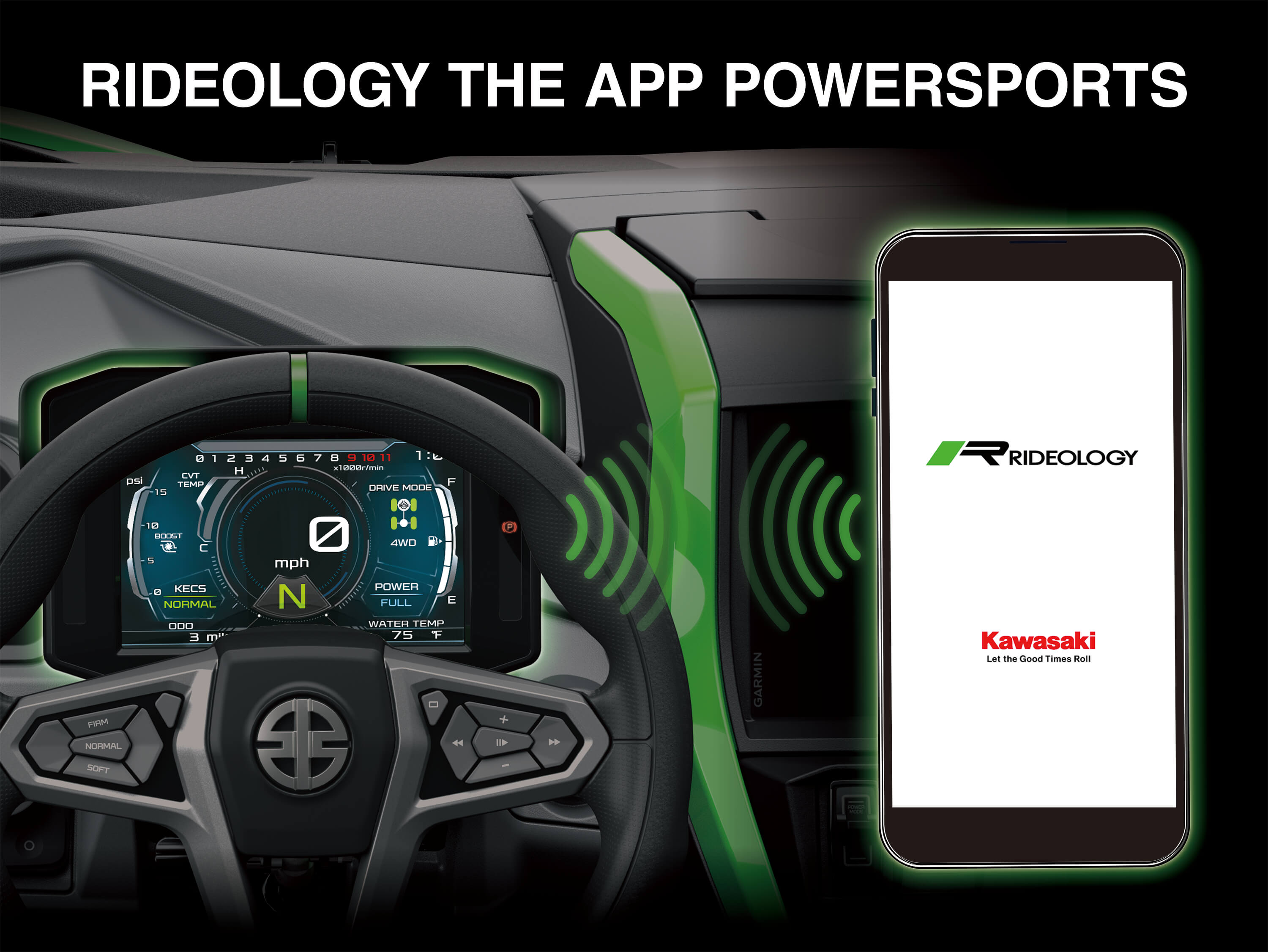 Graphic treatment of a side x side RIDEOLOGY THE APP POWERSPORTS.