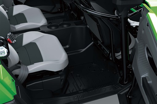 Overhead angle of rear seats in a side x side in a white studio background. opens in a new window