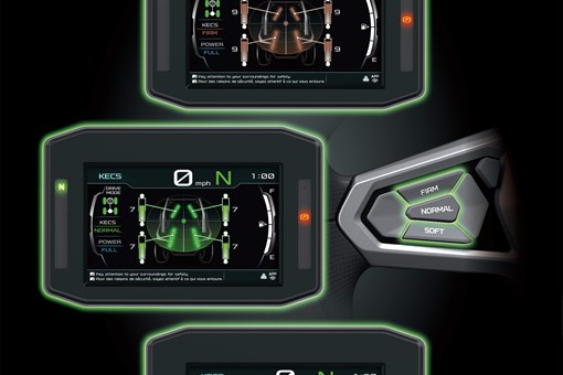 Graphic treatment of a side x side infotainment KECS operation. opens in a new window