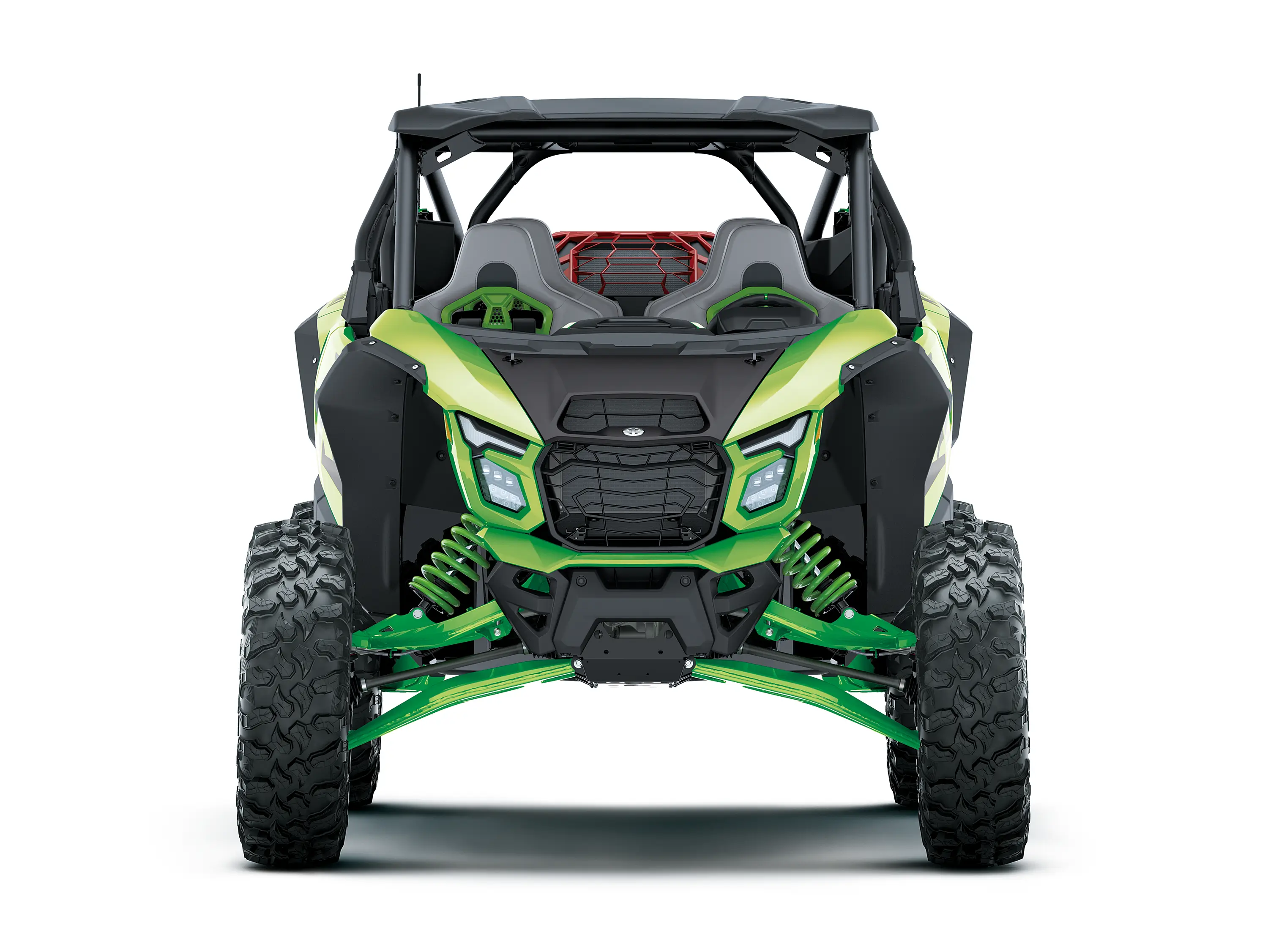 Front angle of a side x side staged in a white studio background.