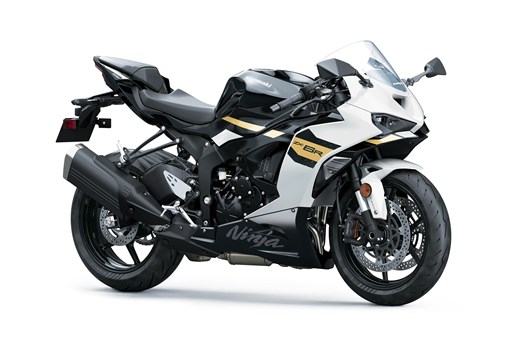 Three-quarter front angle of a motorcycle staged in a white studio background. opens in a new window