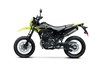 Side angle of a motorcycle staged in a white studio background.