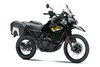 Three-quarter front angle of a black motorcycle staged in a white studio background.
