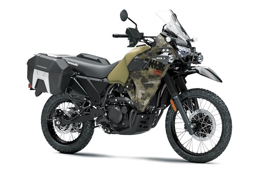 Three-quarter front angle of a motorcycle staged in a white studio background. opens in a new window